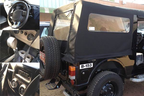 2015 Mahindra Thar facelift spied inside out